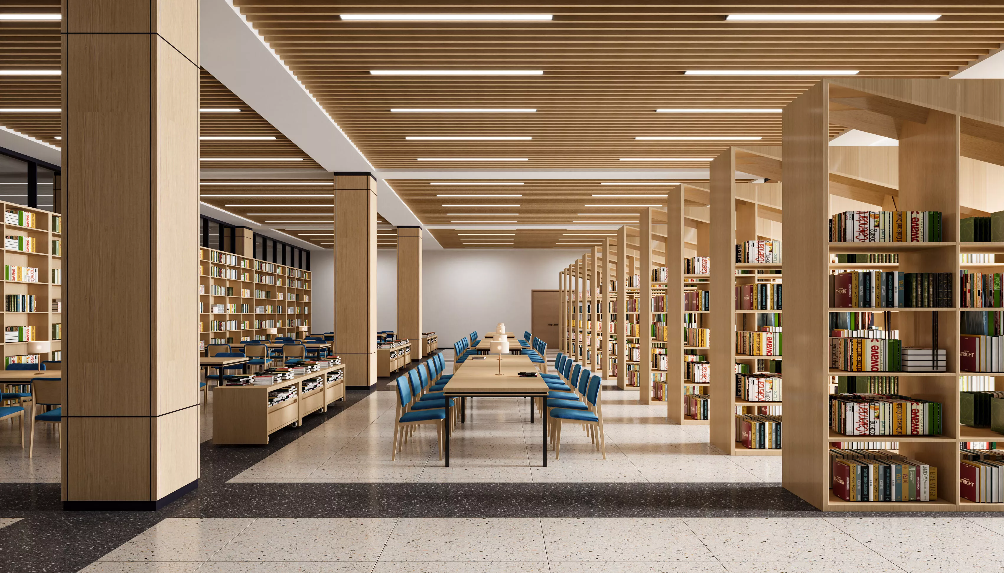 Library - Bookshelf - Interior Design of Bookcase 3D model