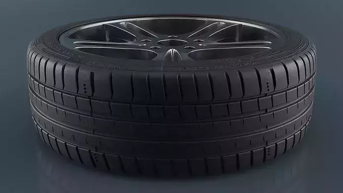 Modular Electric Wheel Motor Breakdown 3D model 4