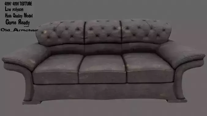 Armchair sofa with buttons