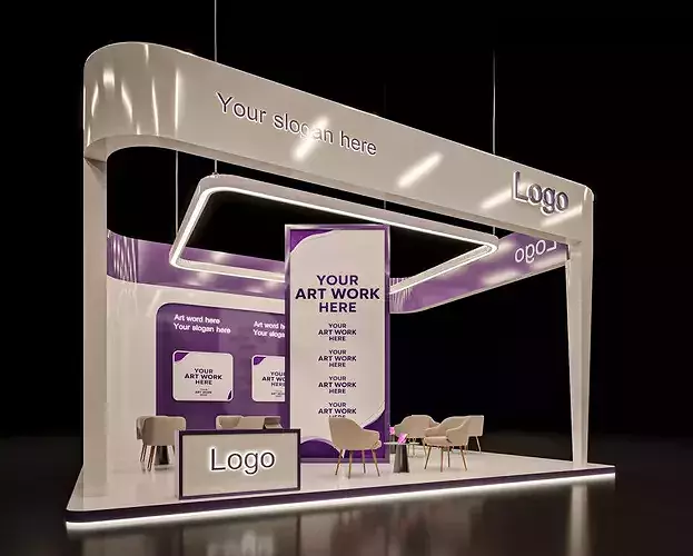 Exhibition Stand 3D model 2