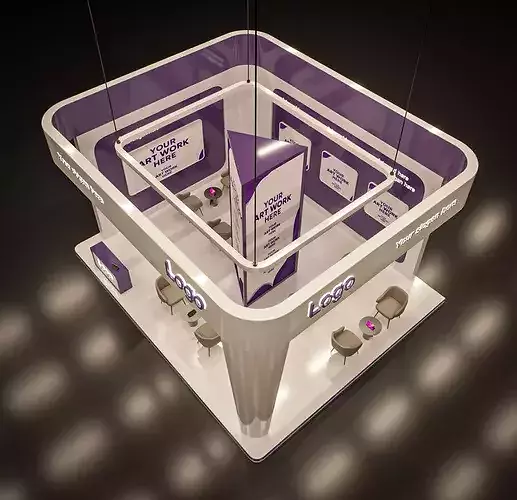 Exhibition Stand 3D model 6