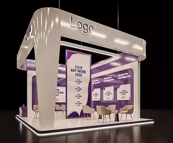 Exhibition Stand 3D model 4