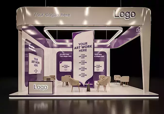 Exhibition Stand 3D model 5