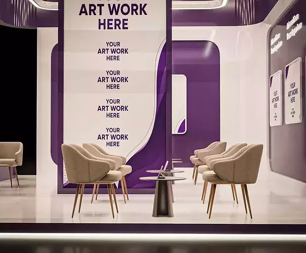 Exhibition Stand 3D model 7