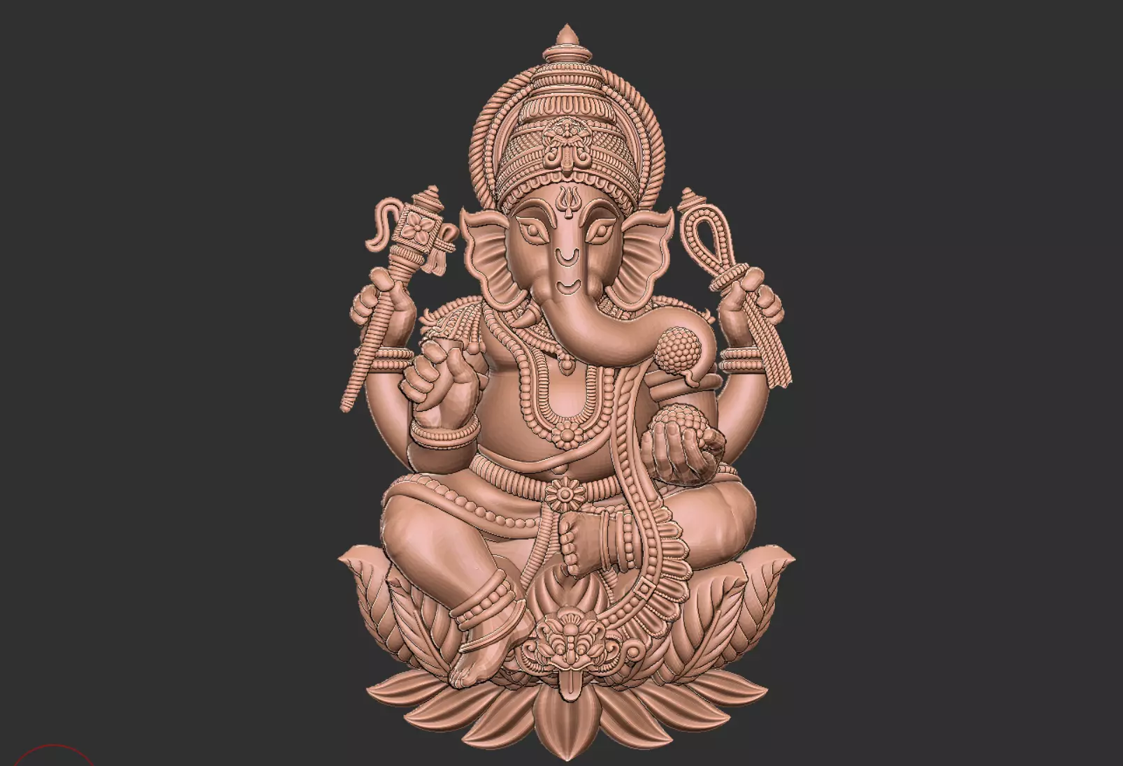 Shree Ganesh 3D Model OBJ STL Ganpati Statue for 3D Printing 3D print model