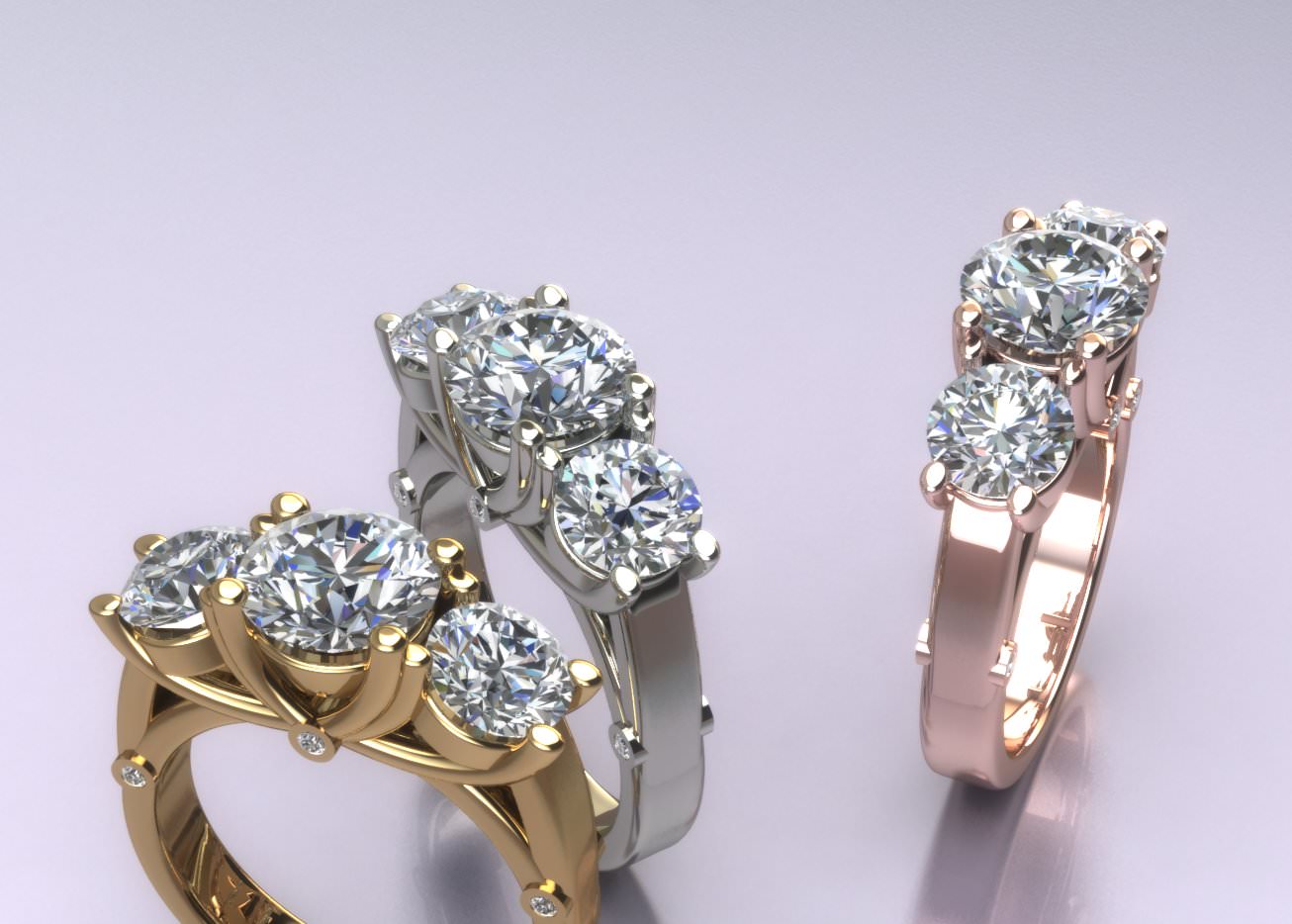 ladies ring 3D print model_3