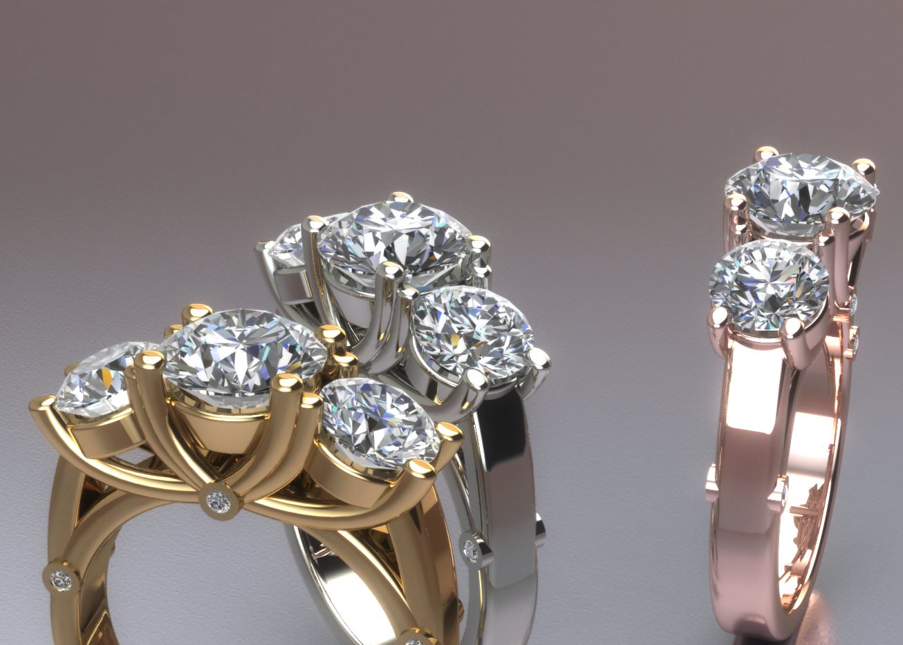 ladies ring 3D print model_4