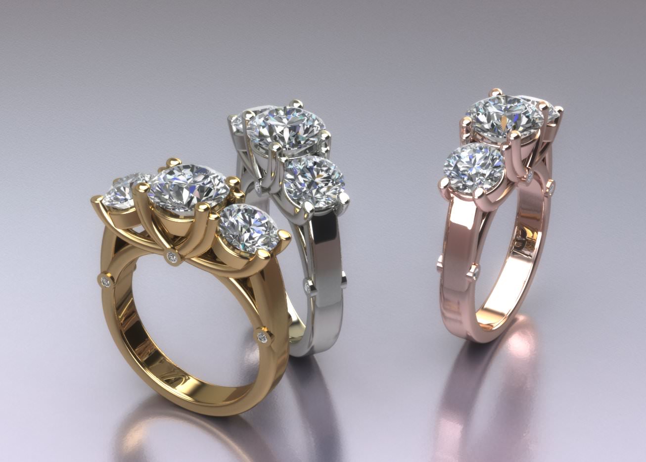 ladies ring 3D print model_5