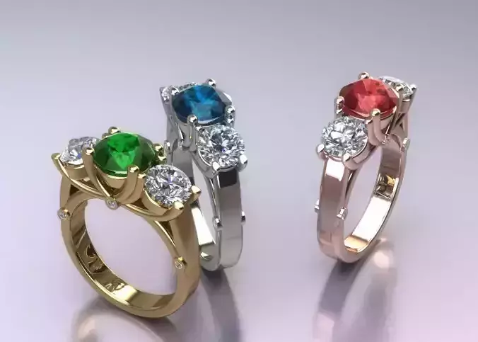 ladies ring 3D print model