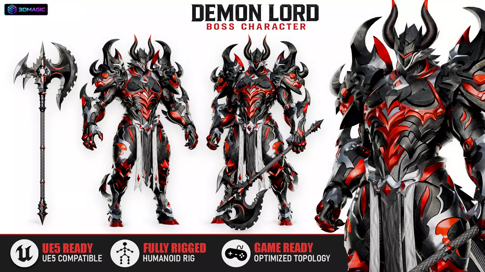 Boss Character Low-poly 3D model