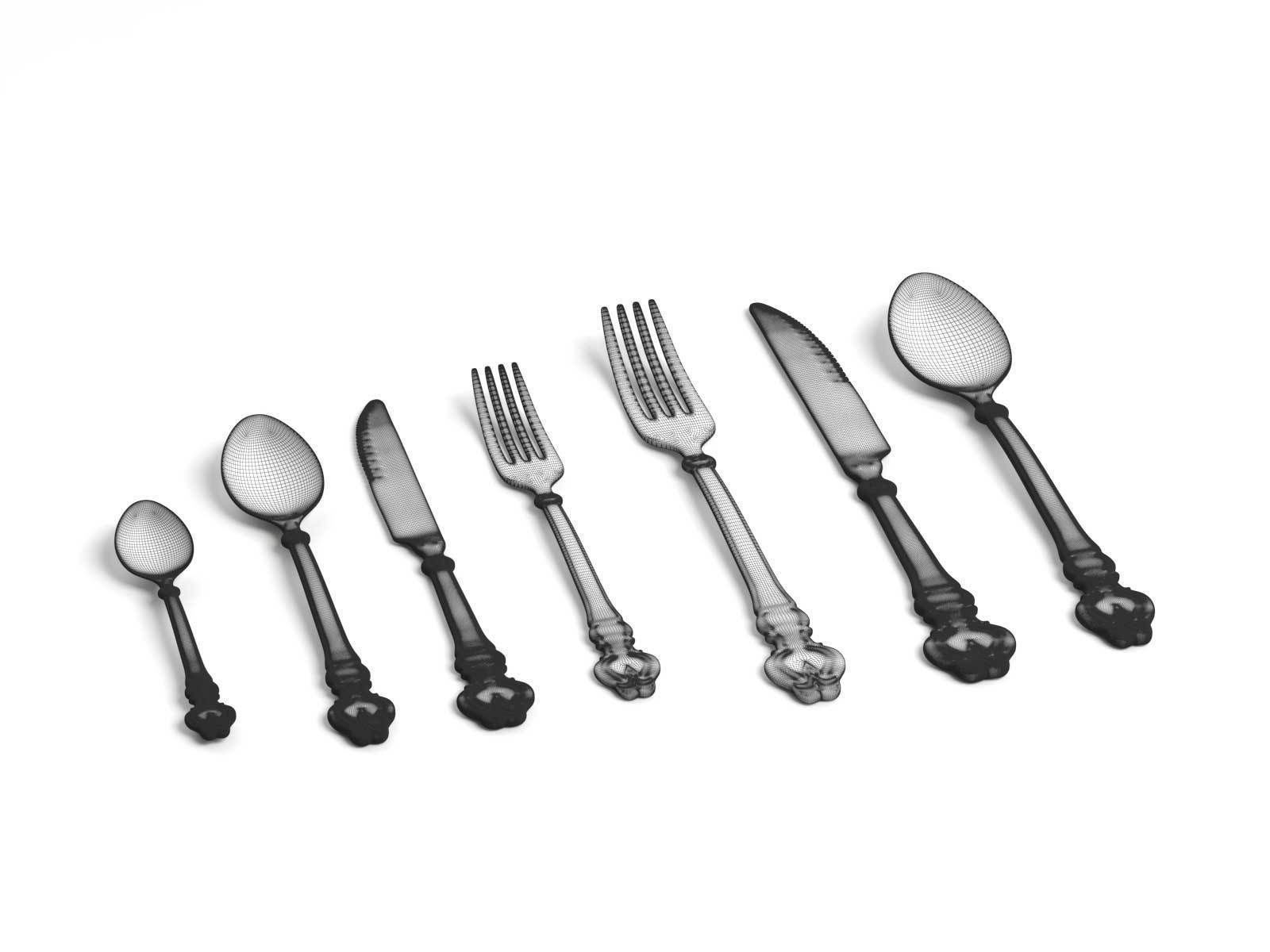 Vintage Cutlery 3D model_1