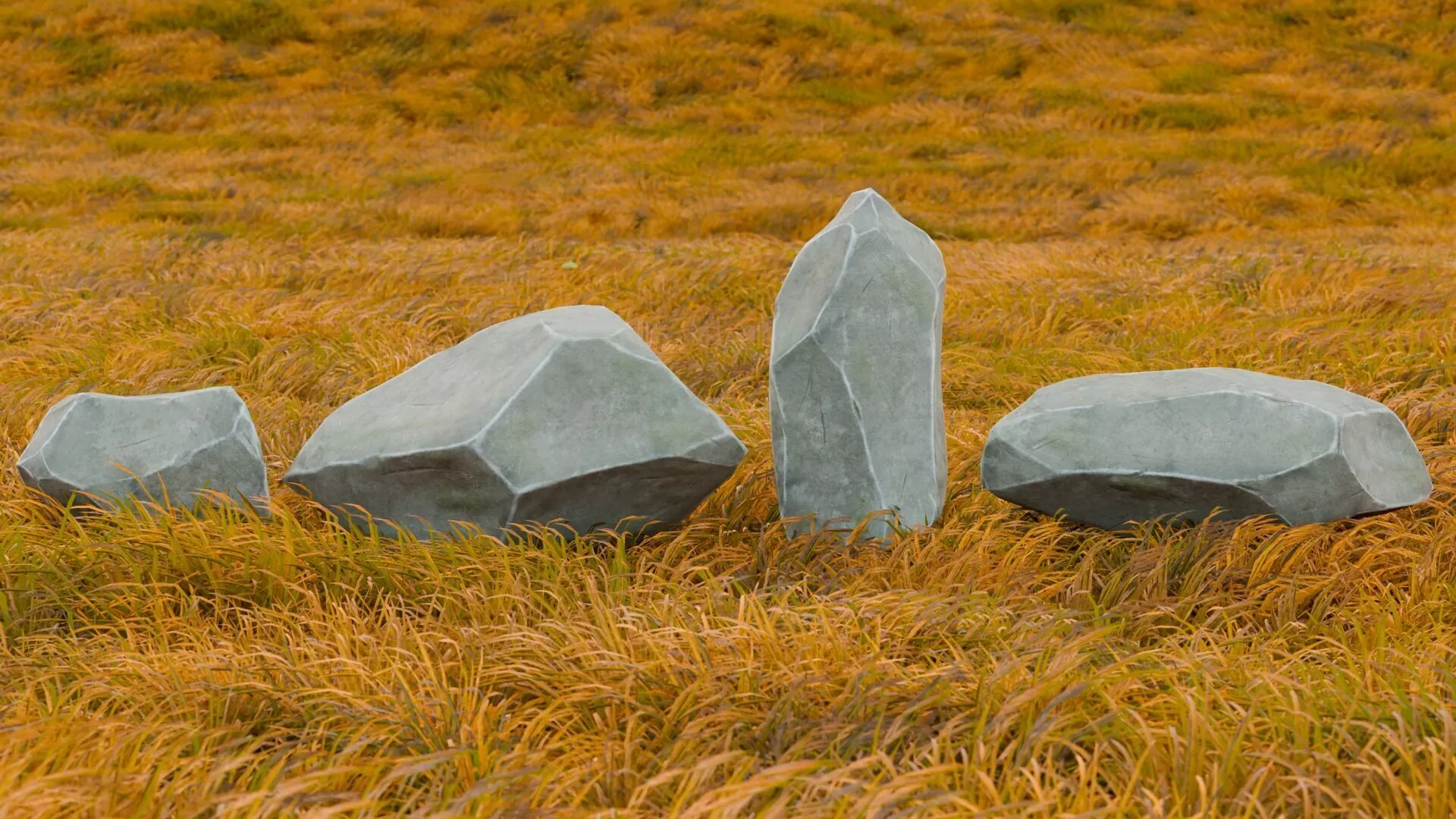 Boulder-Rocks Pack Low-poly 3D model