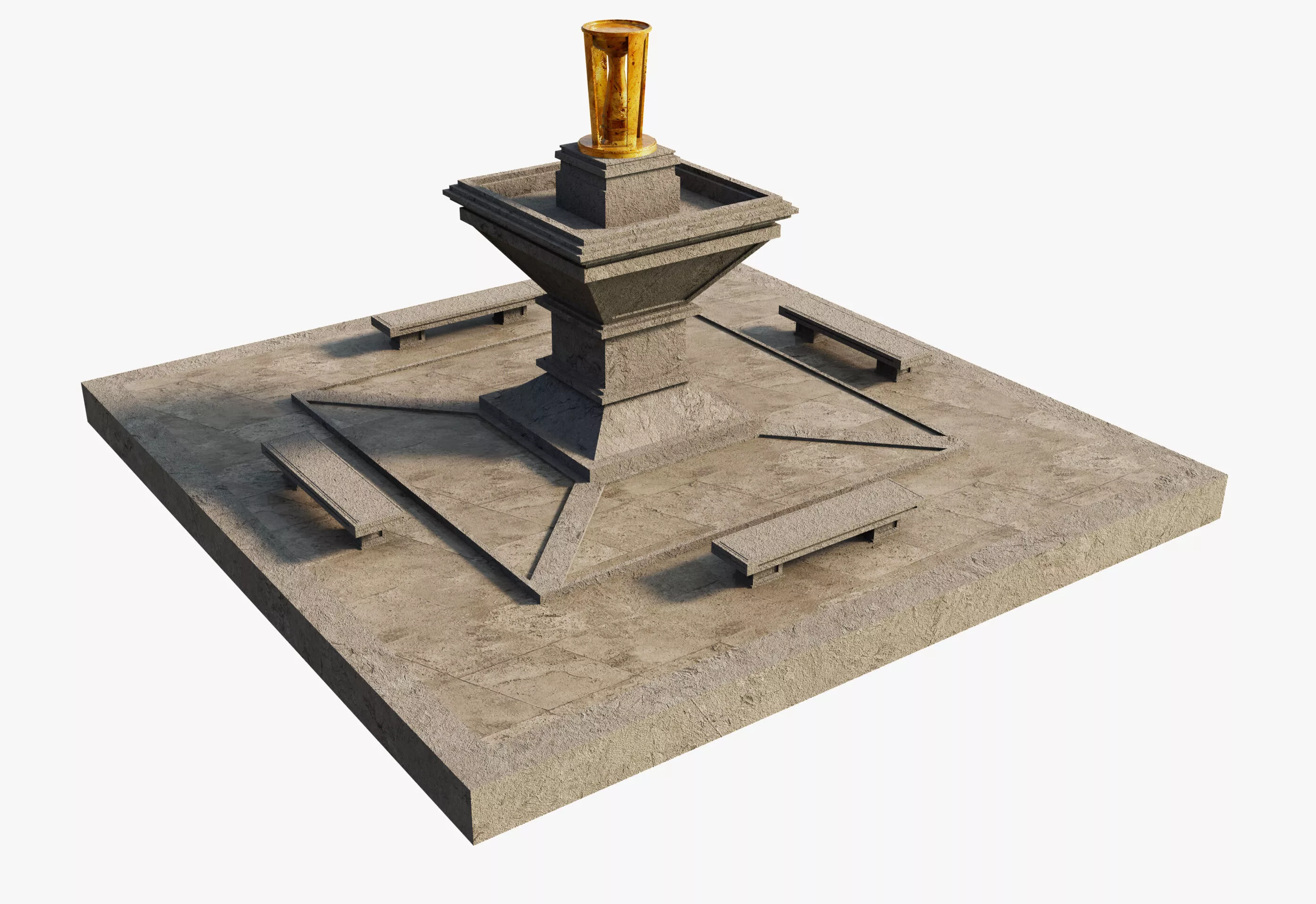 Ancient Altar Torch Free 3D model