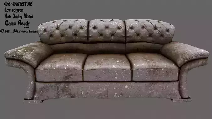 Armchair couch with buttons