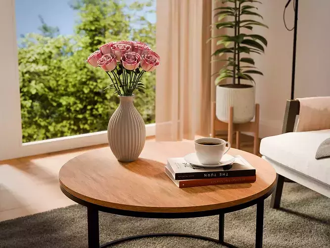 Interior living room scene 3D model 2