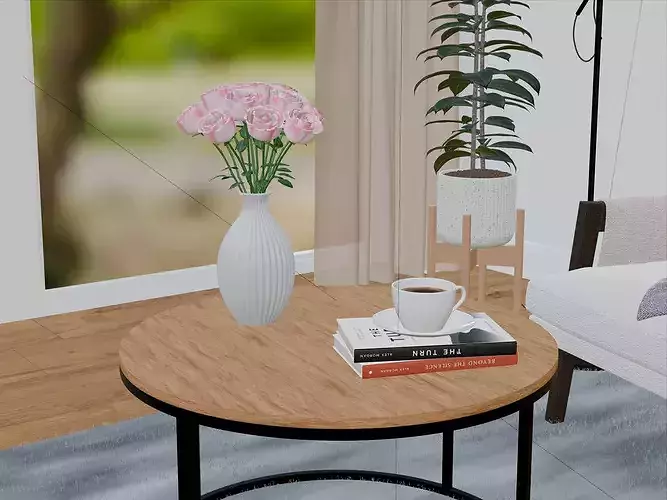 Interior living room scene 3D model 4