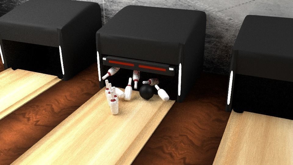 Bowling scene Fully Textured Animated  3D model_6