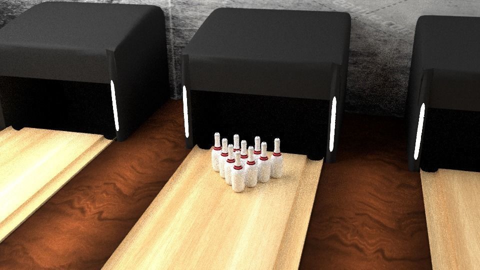 Bowling scene Fully Textured Animated  3D model_3