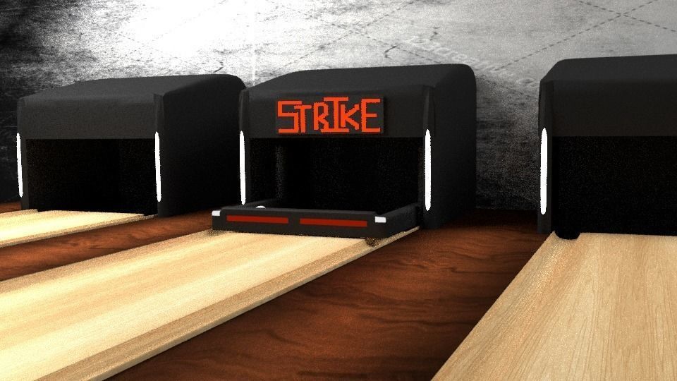 Bowling scene Fully Textured Animated  3D model_8