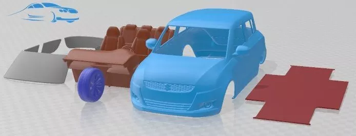 Suzuki Swift 5 Doors 2011 Printable Car 3D print model