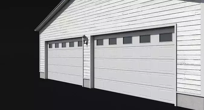 Residential House Garage 2 PBR Low Poly Low-poly 3D model 6
