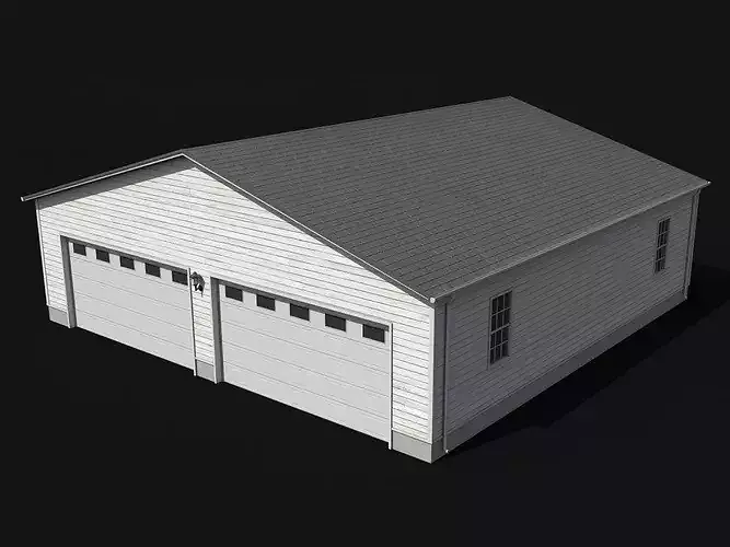 Residential House Garage 2 PBR Low Poly Low-poly 3D model