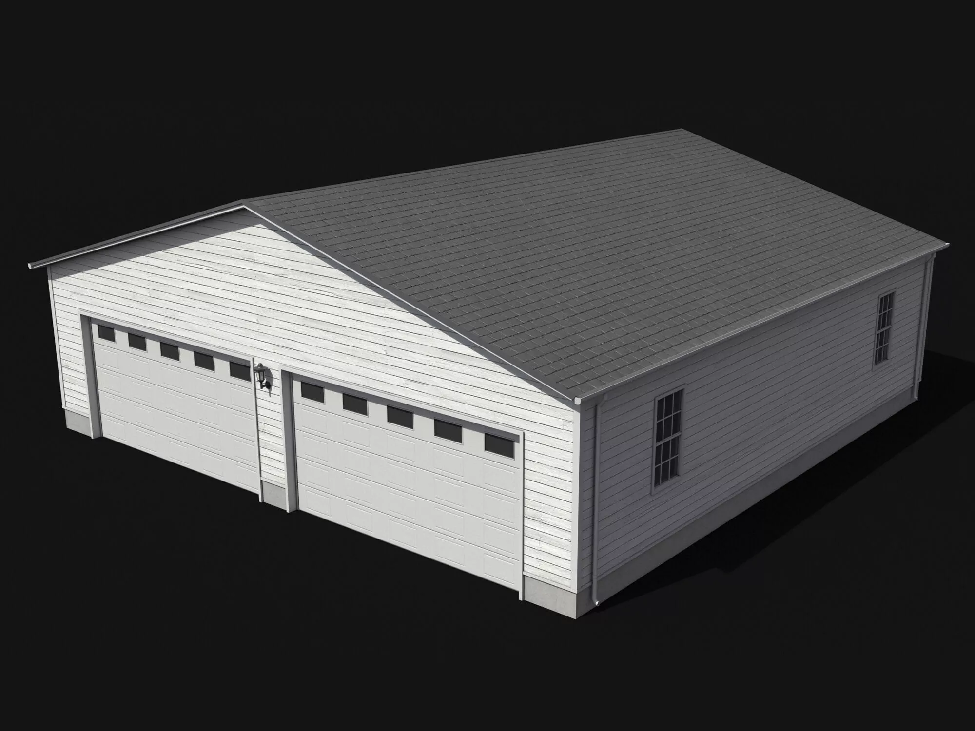 Residential House Garage 2 PBR Low Poly Low-poly 3D model