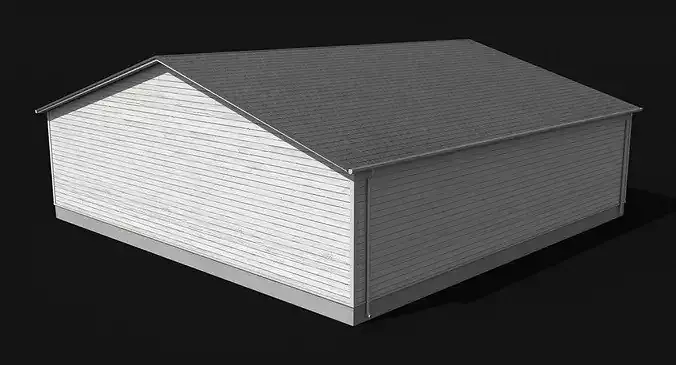 Residential House Garage 2 PBR Low Poly Low-poly 3D model 4