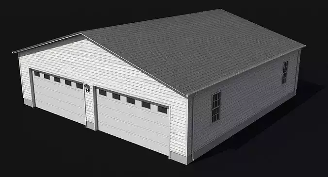 Residential House Garage 2 PBR Low Poly Low-poly 3D model 5