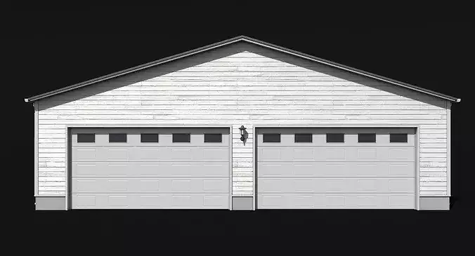 Residential House Garage 2 PBR Low Poly Low-poly 3D model 7