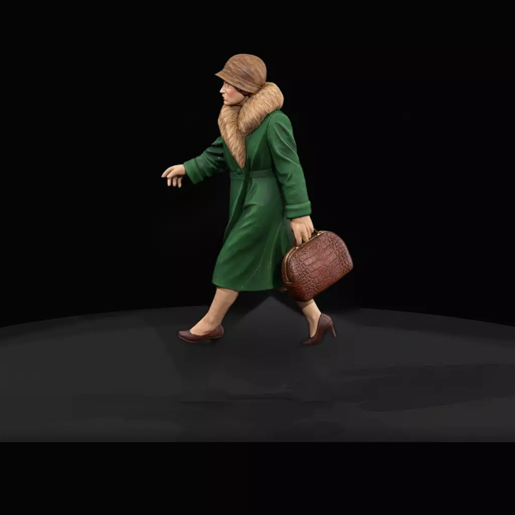 TRAIN PASSENGERS Wealthy matron 3D print model