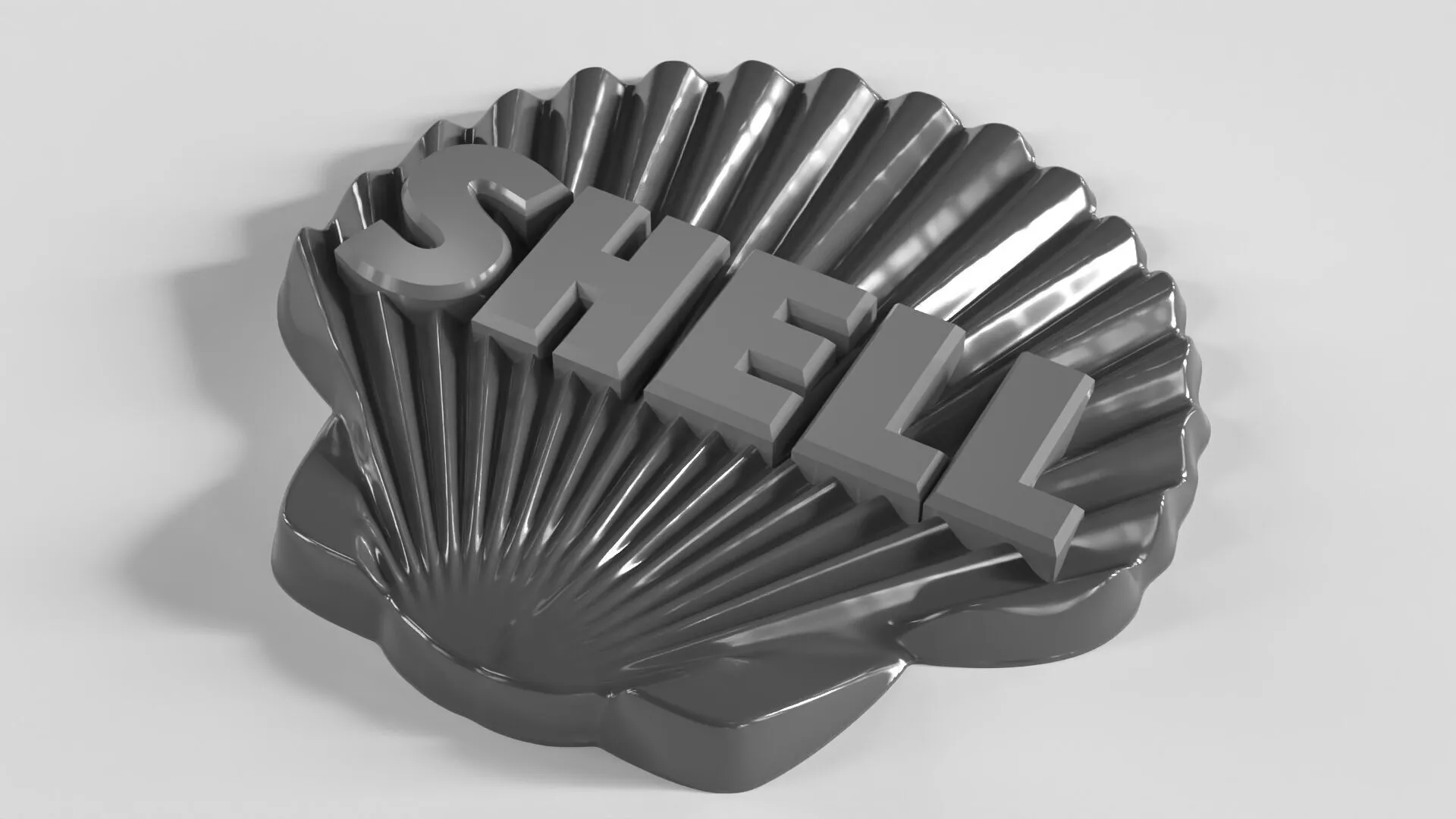 Shell Sign 3D print model