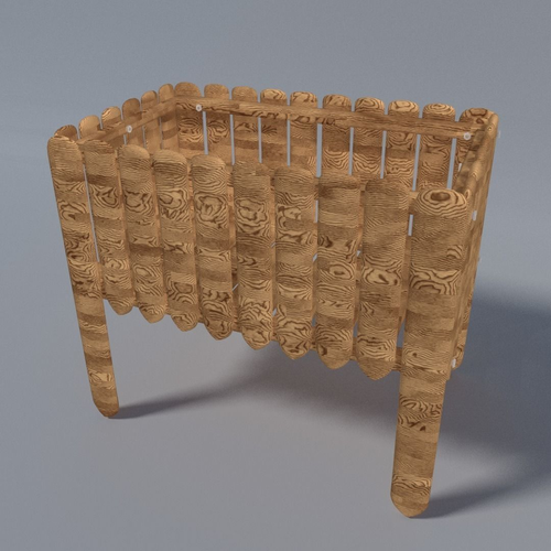 Wooden cradle