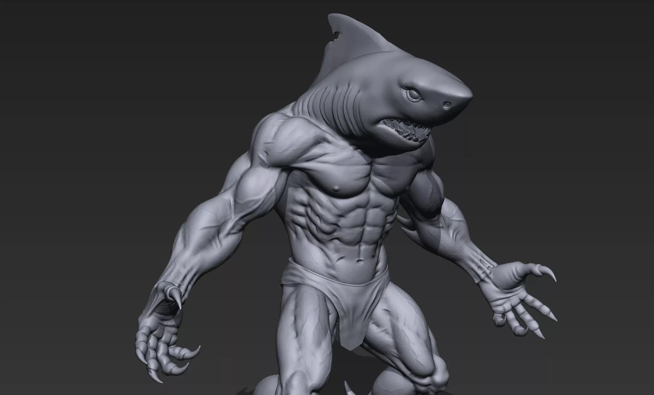 Shark Humanoid 3D model