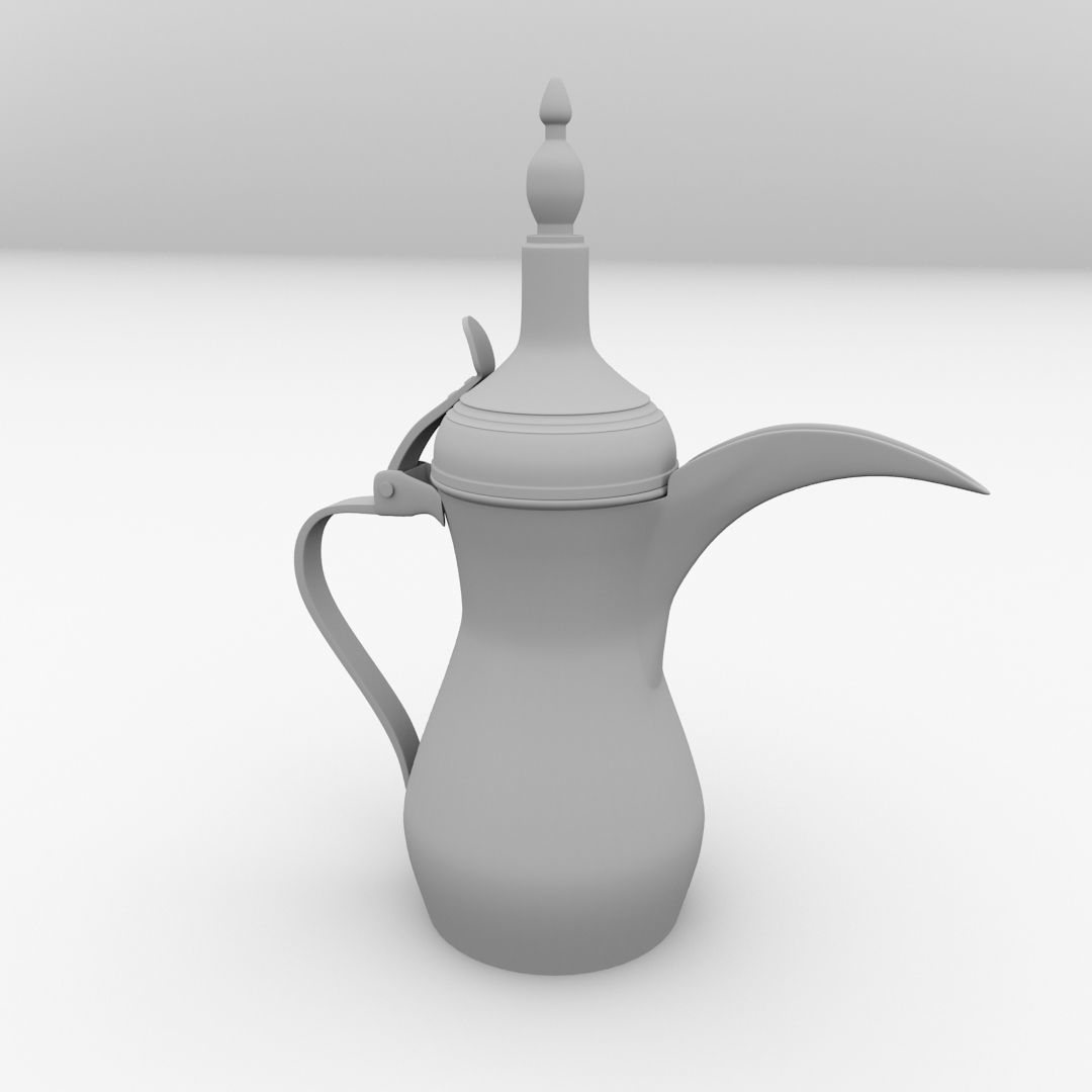 Dallah arabic coffee pot 3D model_3