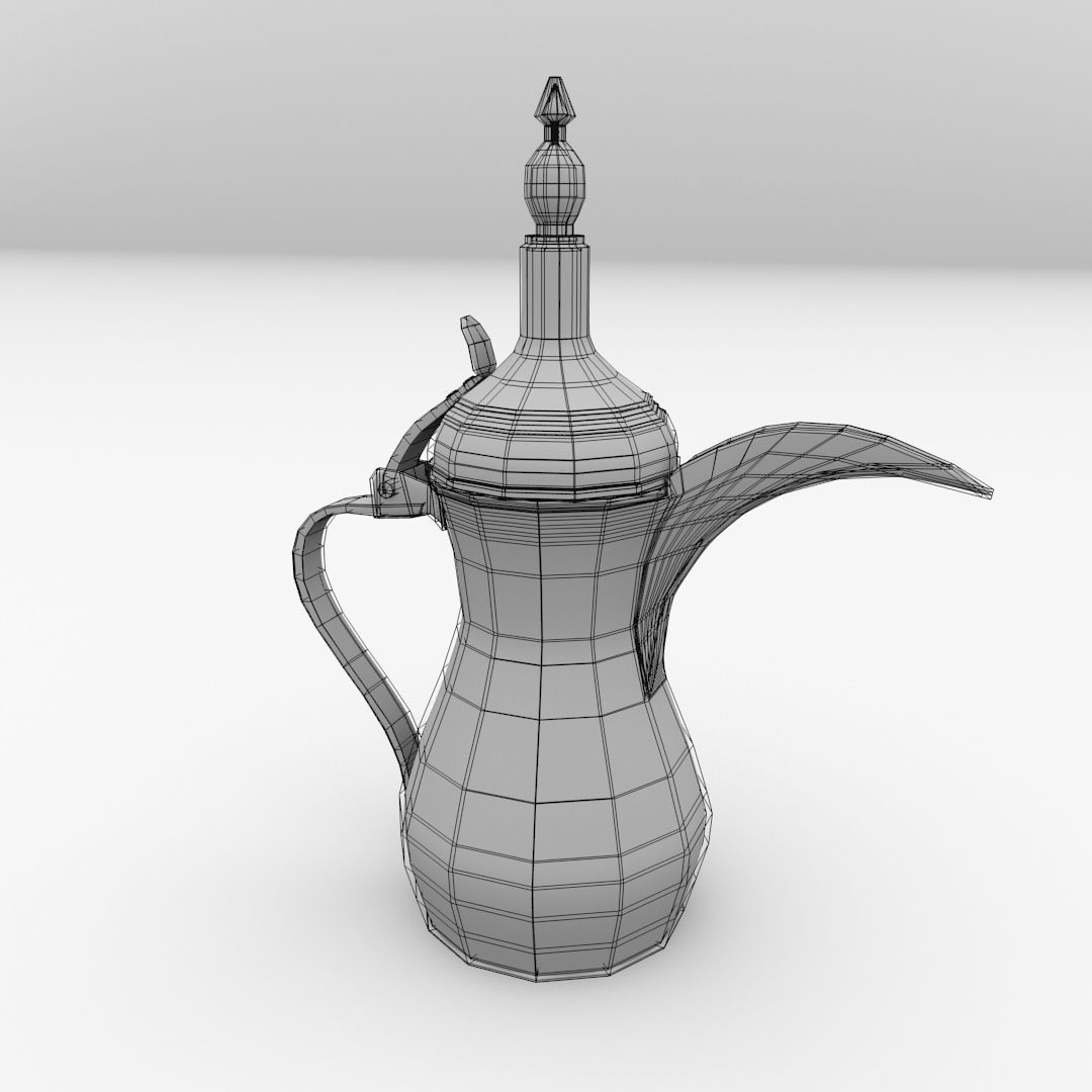 Dallah arabic coffee pot 3D model_4