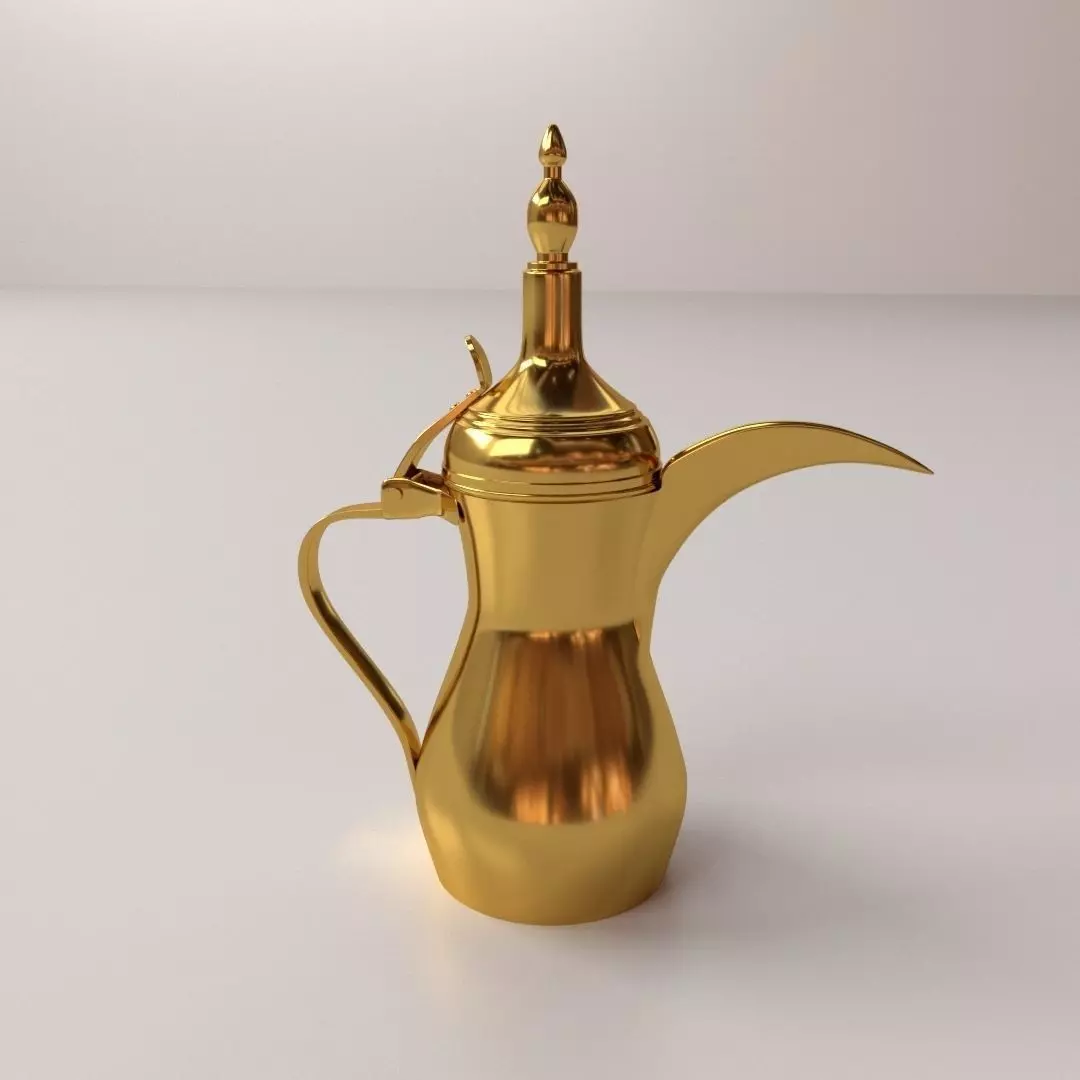 Dallah arabic coffee pot 3D model_0