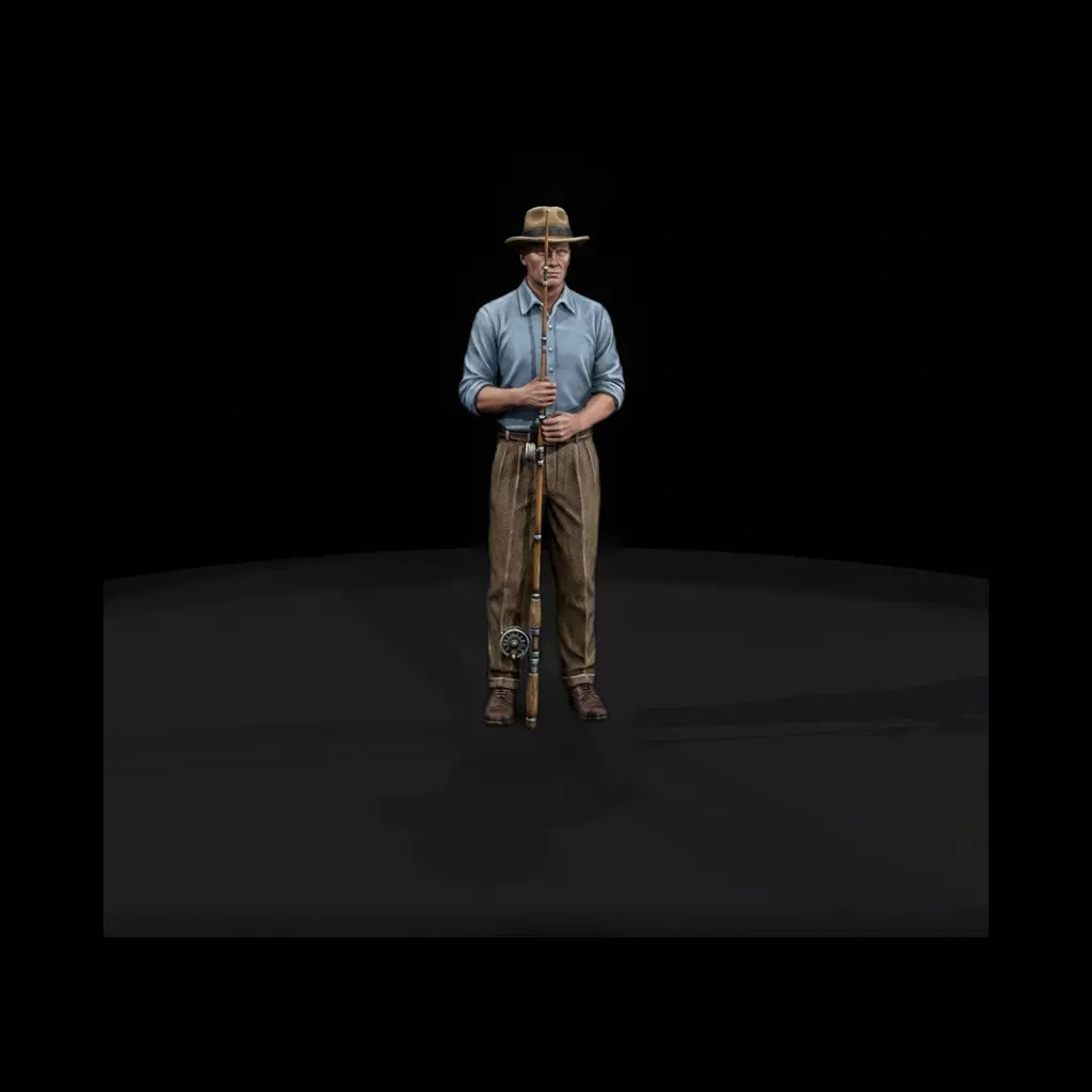Fisherman Figure for Dioramas 3D print model