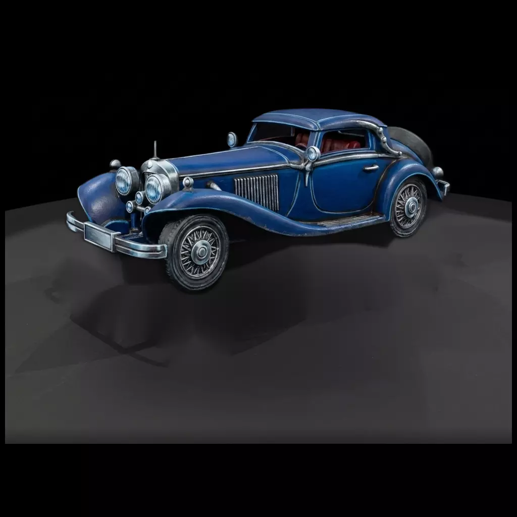 1930s Luxury Coupe Diorama Car 3D print model