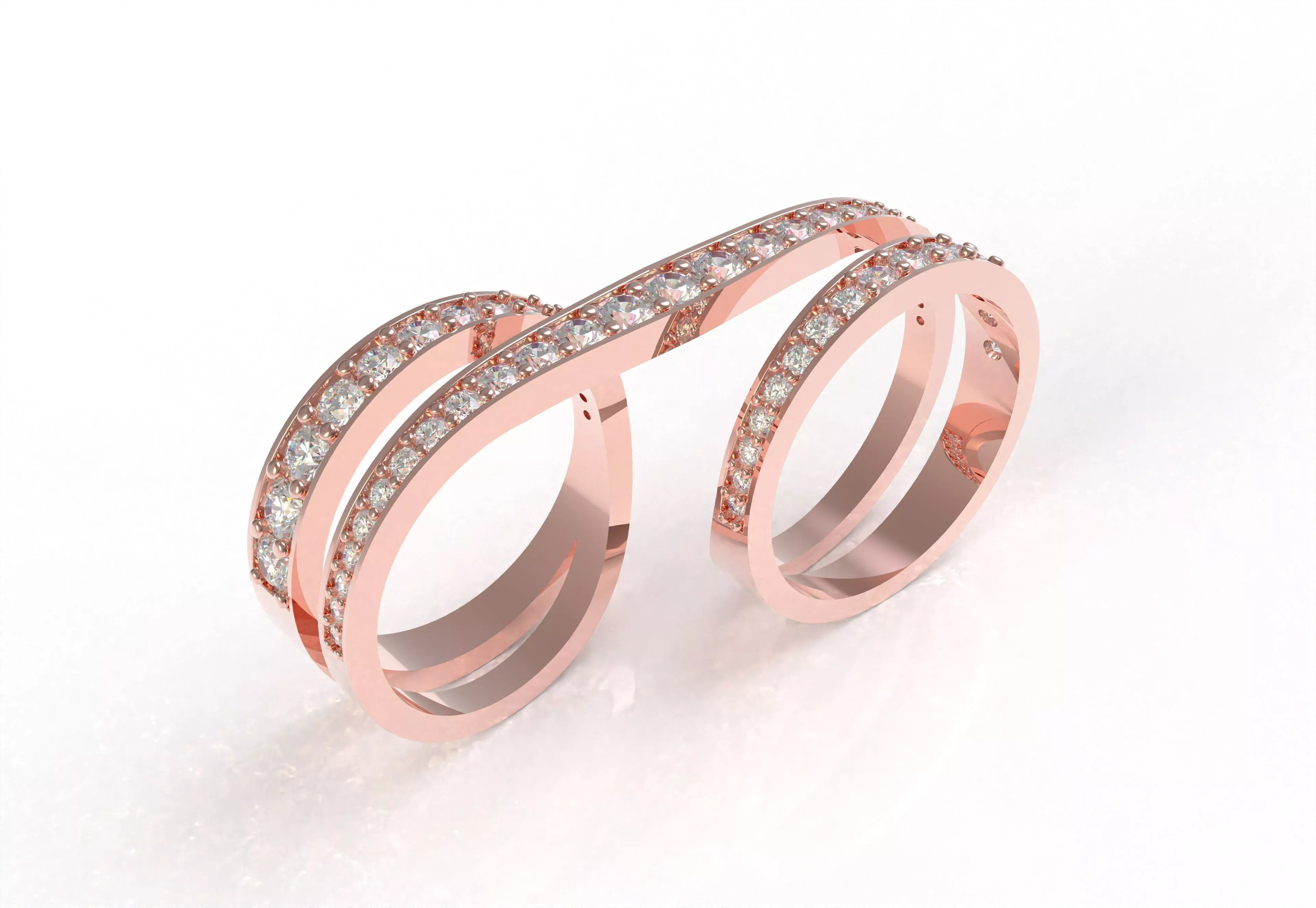 Dual Finger Ring 3D print model