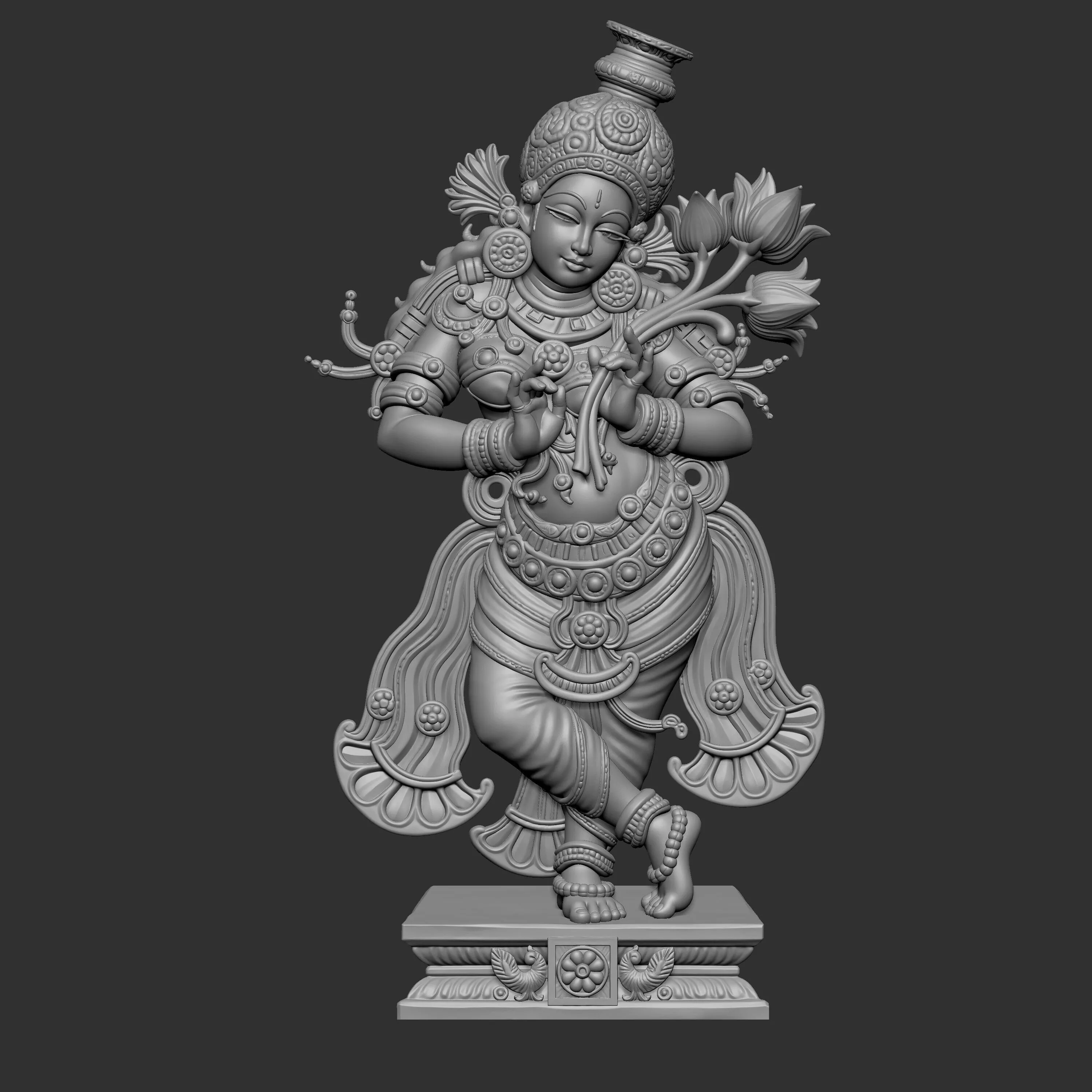 traditional Indian dance 3D print model