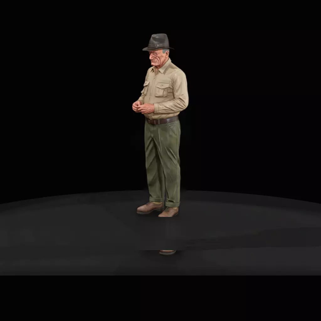1930S MEN FISHING Man 7 3D print model