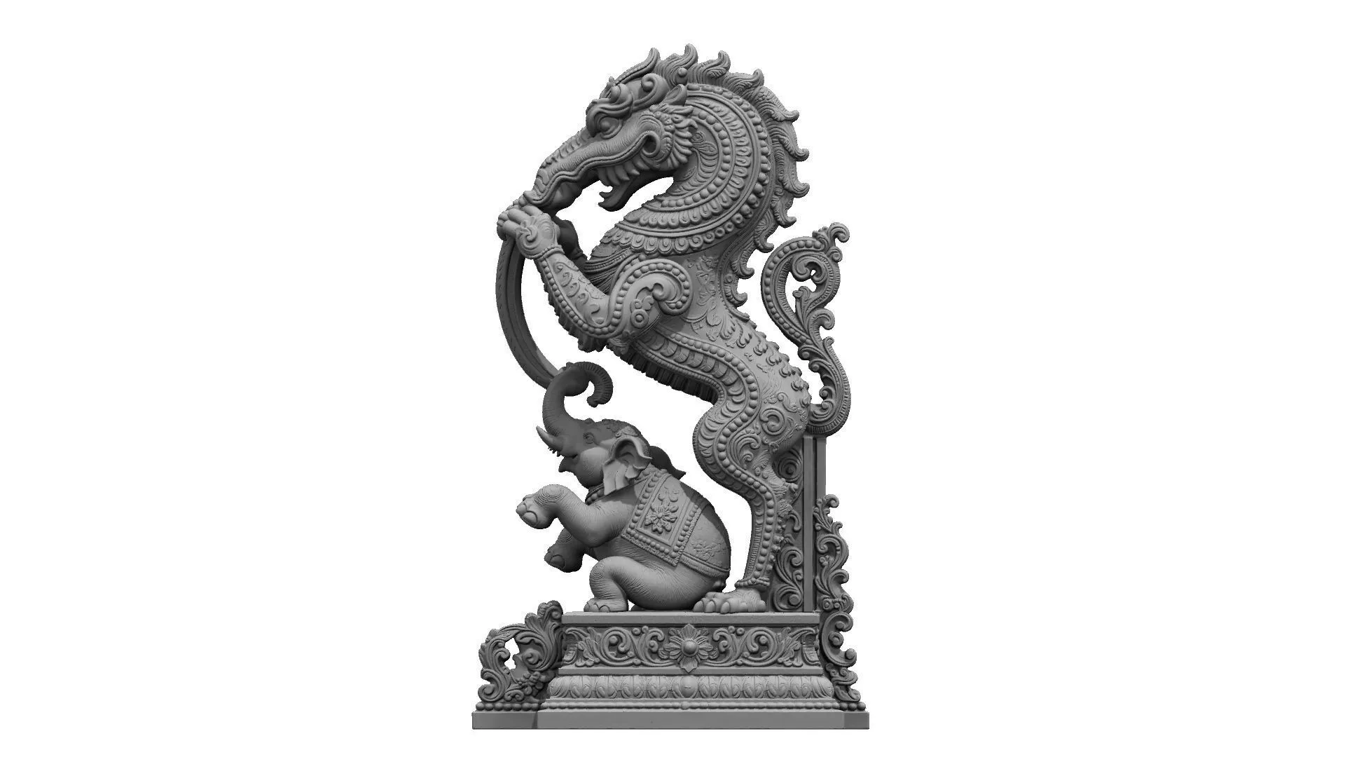 yali statue sculpture hi poly 3D model
