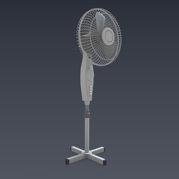 Electric fan 3D model_1