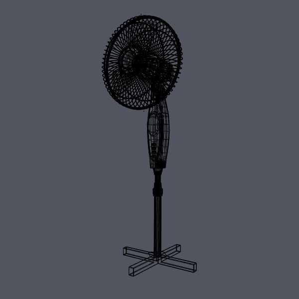 Electric fan 3D model_9