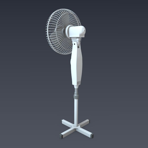 Electric fan 3D model_4