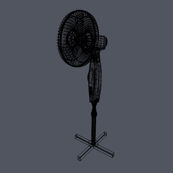 Electric fan 3D model_8