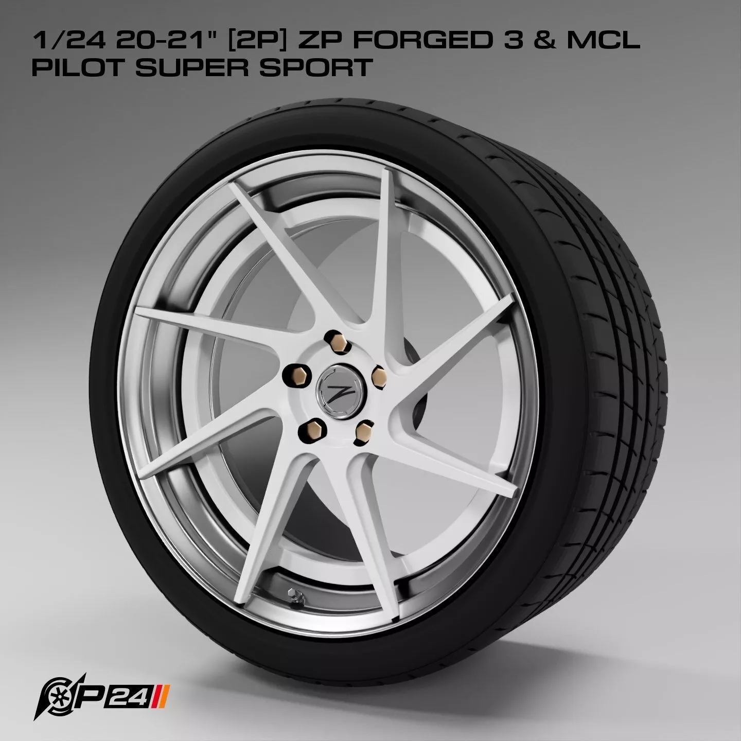 1-24th 20-21 inches 2P ZP Forged 3 and MCL Pilot Super Sport 3D print model
