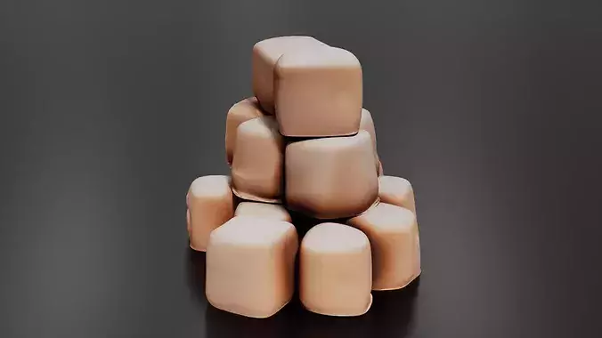 Sponge Candy Piece 3D print model 3