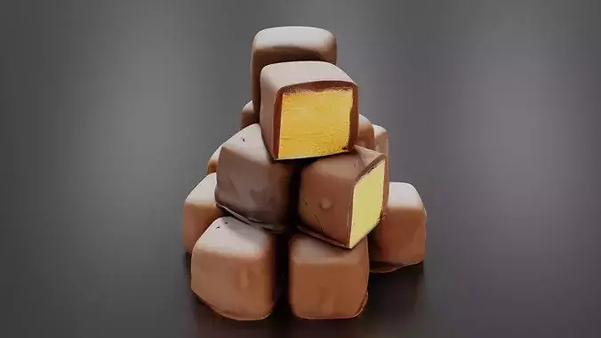 Sponge Candy Piece 3D print model 5